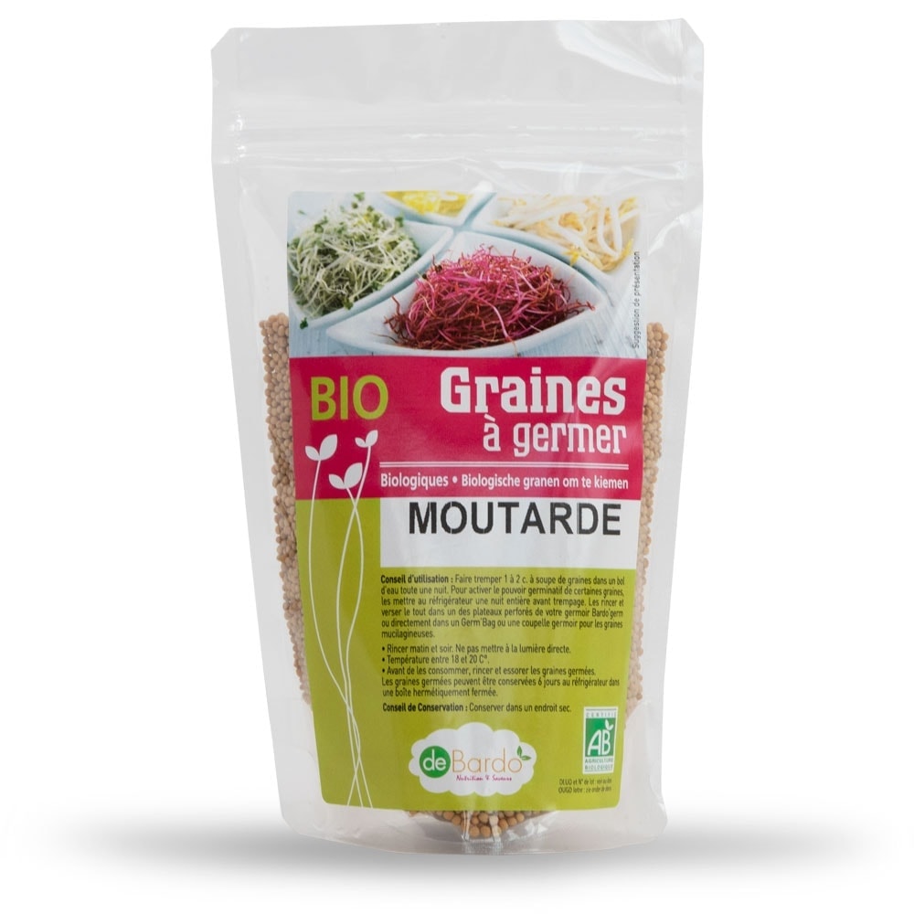 Graines à Germer Moutarde Jaune Bio 200g - Debardo