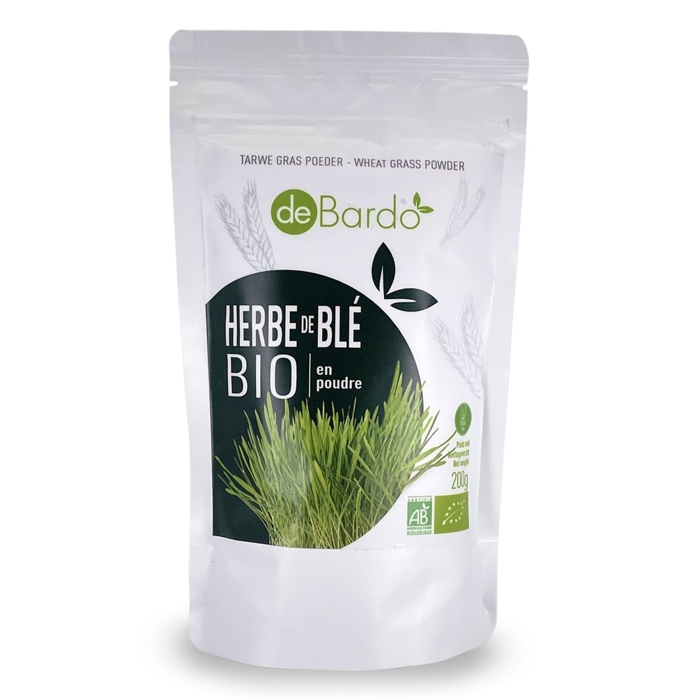 Herbe de Blé Bio en Poudre 200g - Debardo